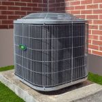 Air conditioning unit installed outside a building, showcasing efficient cooling solution for residential spaces, relevant to HVAC services offered by Mid Florida A/C.